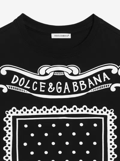 Dolce & Gabbana Boys Bandana Print Logo T-shirt