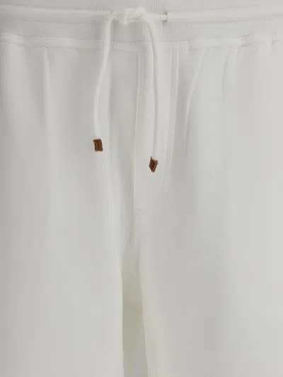 Brunello Cucinelli Cotton Blend Shorts With Elasticized Waistband