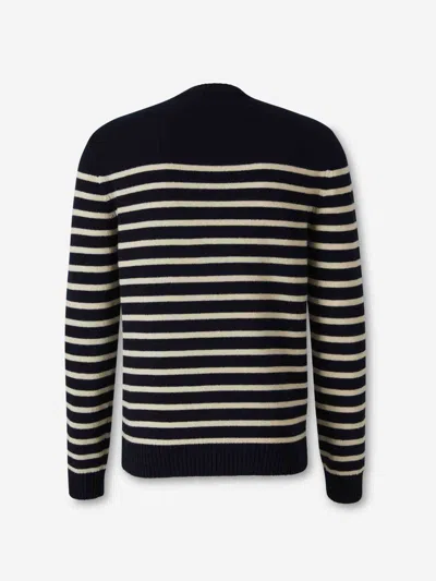 Valentino Garavani Crewneck Sweater With Bold Jacquard Motif In Black