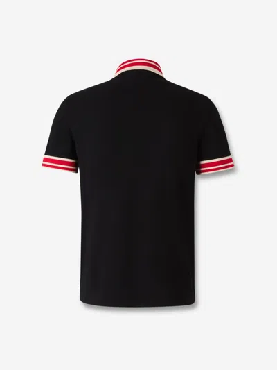 Valentino Vlogo Signature Cotton Polo Shirt In Black