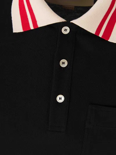 Valentino Vlogo Signature Cotton Polo Shirt In Black