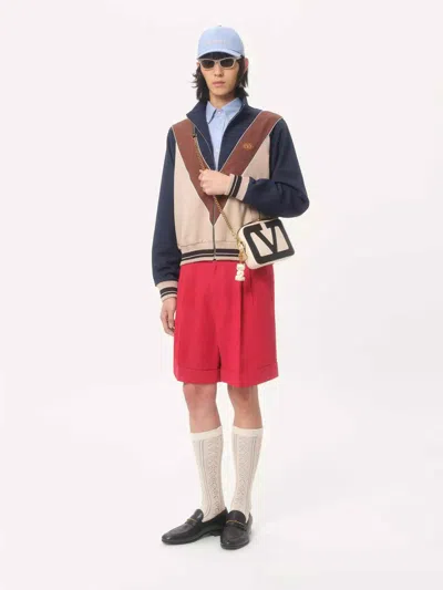 Valentino Garavani Zip-up Sweatshirt With Vlogo Patch