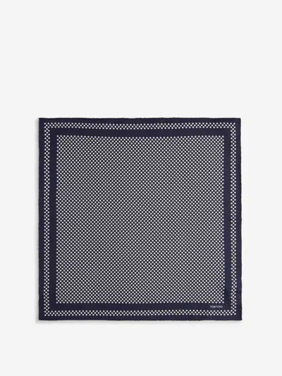 Tom Ford Polka Dot Silk Pocket Square In Black