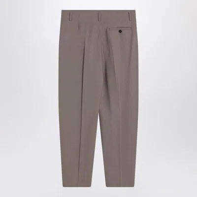 Erika Cavallini Dove-coloured Wool-blend Trousers