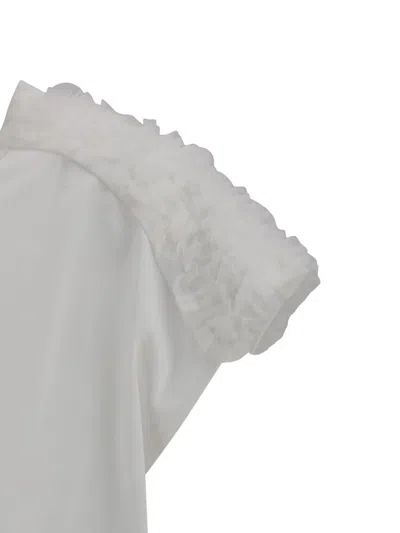 Fabiana Filippi T-shirt With Tulle Appliqués