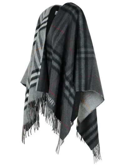 Burberry Grey Cashmere Blend Cape
