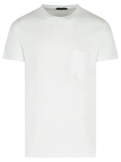Tom Ford Cotton T-shirts Chest Pocket In White