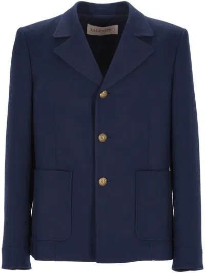 Valentino Slim Fit Wool Gabardine Jacket