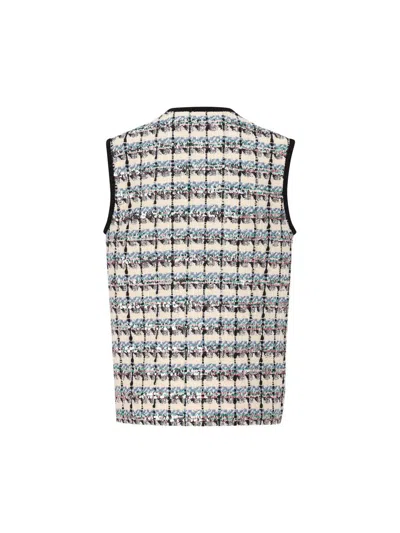 Valentino Sequined Tweed Vest For Chic Looks