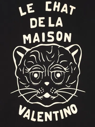 Valentino Garavani Sweatshirt With Le Chat De La Maison Patch In Black