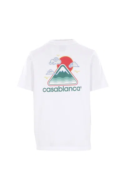 Casablanca Mountains Waves Print T-shirt