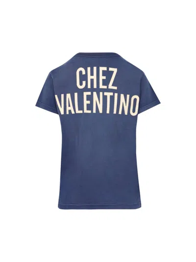 Valentino Crew Neck Graphic Print Short Sleeves Top