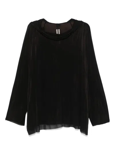 Rick Owens Women Wool Blend Belted Hoodie