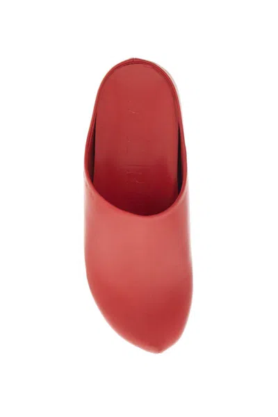 Marni Slide With Chunky Clog In Red Leather