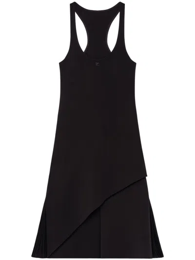 Courrèges Infinity Pleats Crepe A-line Dress