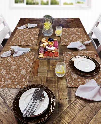 Counterart Mocha Farida Premier Fabric Placemats, Set Of 4