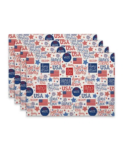 Counterart Home Of The Brave Premier Fabric Placemats, Set Of 4