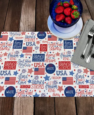 Counterart Home Of The Brave Premier Fabric Placemats, Set Of 4