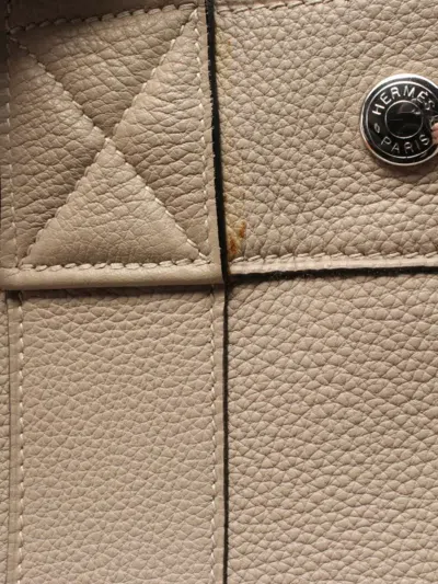 Pre-owned Hermes 2002 Fool Toe Pm Tote Bag In Neutral