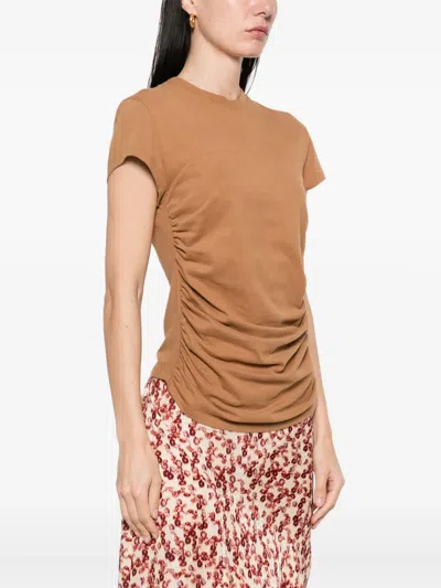 Isabel Marant Woman T-shirt Camel Size Xl Cotton In Multi