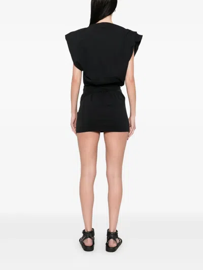 Isabel Marant Mini Dress Draped Detail In Black