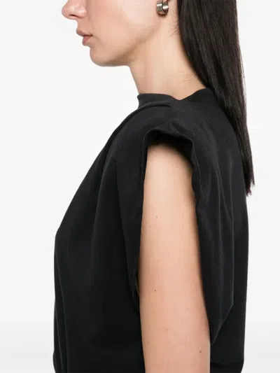 Isabel Marant Mini Dress Draped Detail In Black