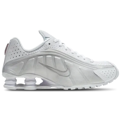 Nike Wave Effect Low Top Sneakers In White Metallic Silver