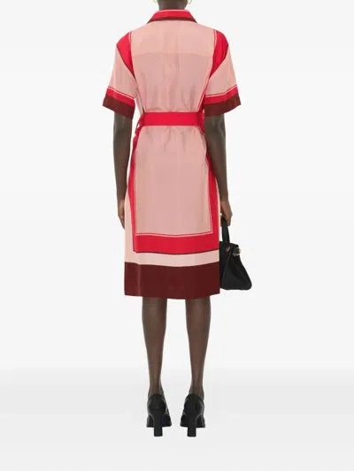 Burberry Knight Stamp Box Silk Shirt Dress