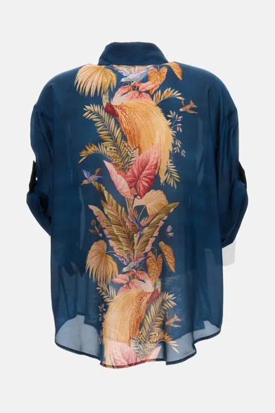 Zimmermann Ascension Relaxed Shirt In Multi