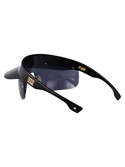 Dsquared2 Black Injectate Sunglasses In Black