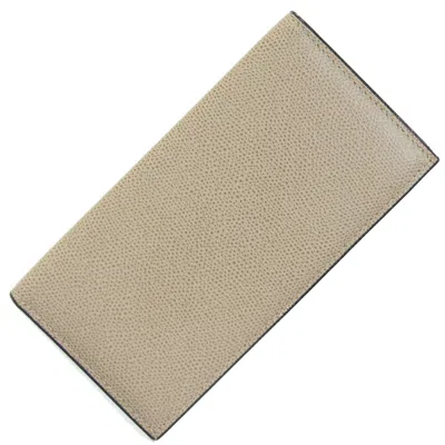 Pre-owned Valextra Oyster Leather Long Bill Wallet (bi-fold) () In Multi