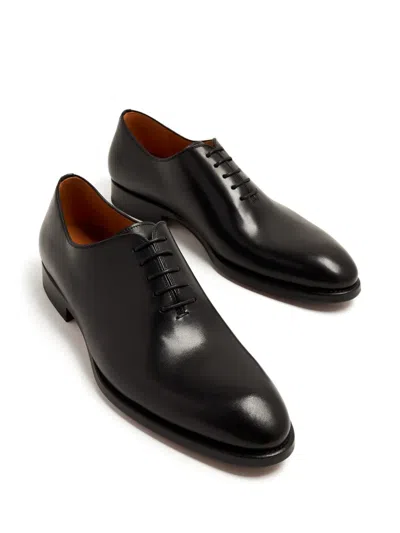Magnanni Leather Oxford Shoes In Blue