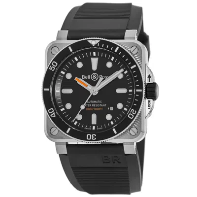Bell & Ross Br 03-92 Diver Automatic Black Dial Rubber Strap Men's Watch Br0392-d-bl-st/srb
