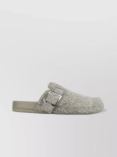 Loewe Ease Buckle Mule In Gray