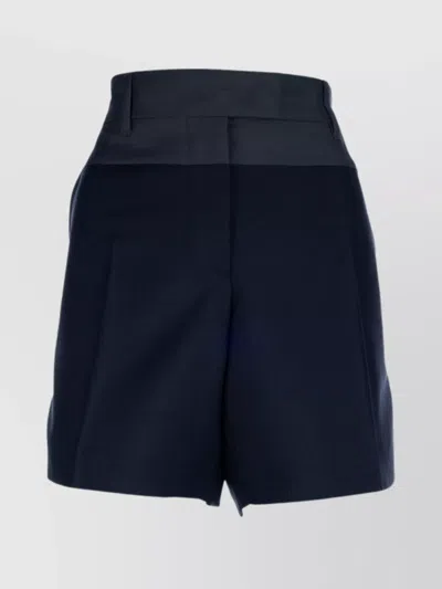 Miu Miu High-waisted Pleated Shorts Belt Loops