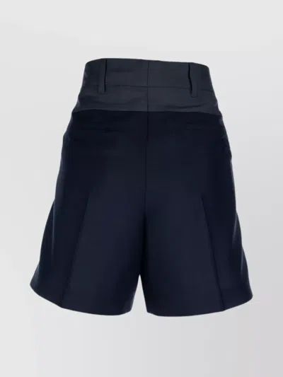 Miu Miu High-waisted Pleated Shorts Belt Loops