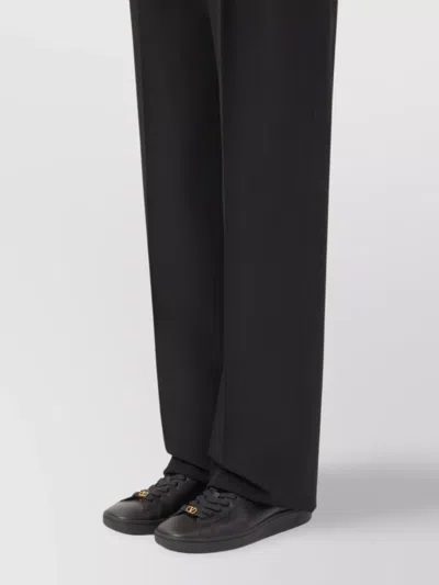 Valentino Royco Nappa Leather Sneakers In Black