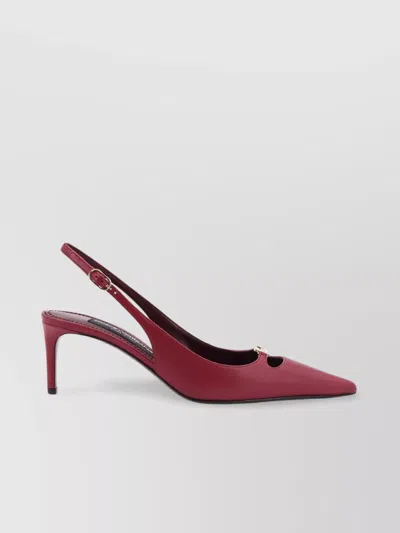 Dolce & Gabbana Scarpe Con Tacco Lollo In Pelle Porpora  Donna In Burgundy