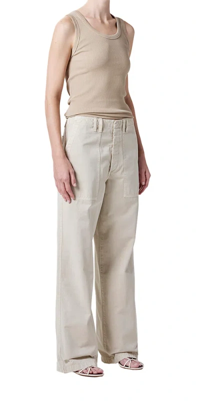 Agolde Sefton High-rise Barrel-leg Pants In Neutral