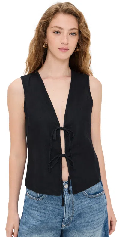 Rails Oregon Linen Top In Black