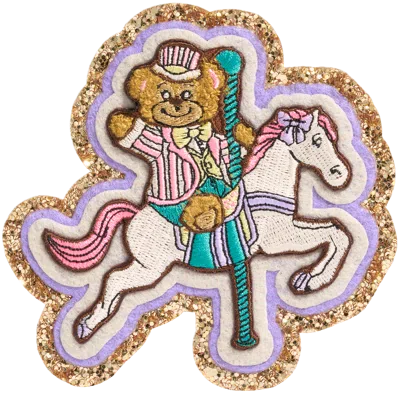 Stoney Clover Lane Teddy And Carousel Patch