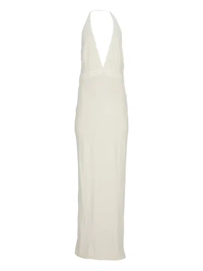 Tom Ford Halterneck Maxi Dress In White