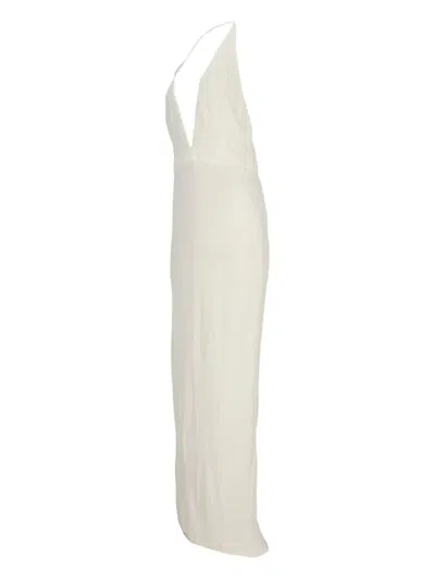 Tom Ford Halterneck Maxi Dress In White