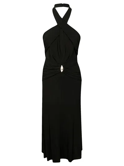 Elisabetta Franchi Lightweight Jersey Dress With Crossover Neckline