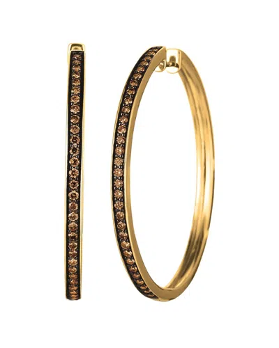 Le Vian Ladies Honey And Chocolate Earrings In 14k Honey Gold