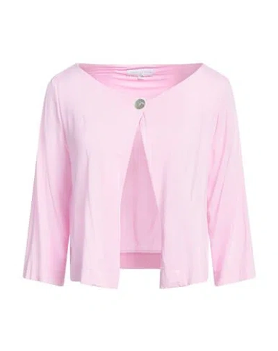 Pietro Grande Woman Shrug Pink Size 8 Viscose, Elastane