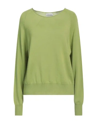 Scaglione Woman Sweater Lime Green Size M Merino Wool