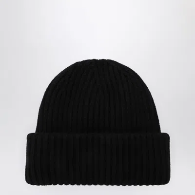 Soft Goat Cashmere Beanie In Black