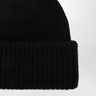 Soft Goat Cashmere Beanie In Black
