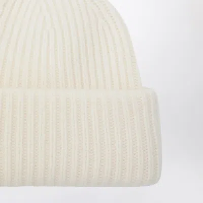 Soft Goat Cashmere Ribbed Beanie